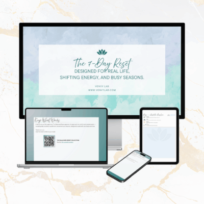 The 7-Day Reset weekly wellness guide by Venvy Lab
