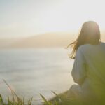 A woman in perimenopause taking in a scenic view